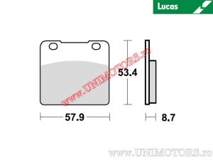 Front brake pads - MCB542 organic - Lucas TRW