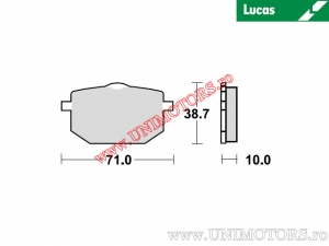 Front brake pads - MCB568 organic - Lucas TRW