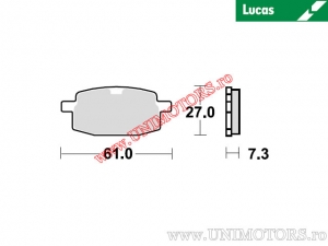 Front brake pads - MCB590 organic - Lucas TRW