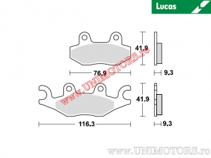 Front brake pads - MCB836SI sintered SI - Lucas TRW