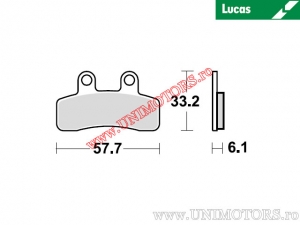 Front brake pads - MCB844 organic - Lucas TRW