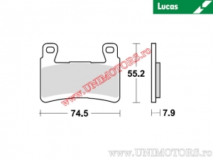 Front brake pads - MCB850CRQ hyper-carbon CRQ - Lucas TRW