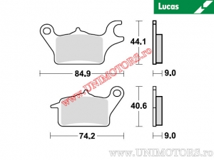 Front brake pads - MCB881 organic - Lucas TRW
