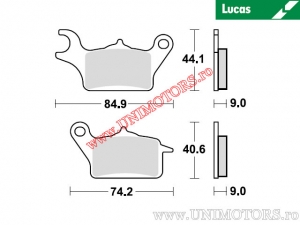 Front brake pads - MCB882 organic - Lucas TRW