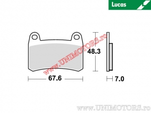 Front brake pads - MCB884SV sintered SV - Lucas TRW
