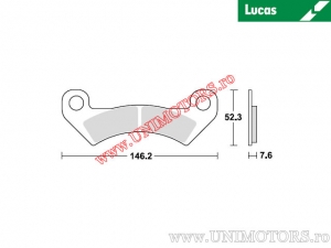 Front Brake Pads - MCB889SI Sintered SI - Lucas TRW