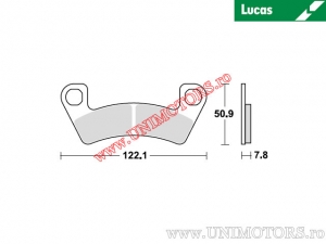 Front brake pads - MCB890SI sintered SI - Lucas TRW