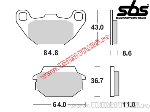 Front brake pads - SBS 154CT (carbon technology) - (SBS)