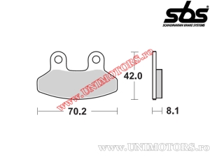 Front brake pads - SBS 178CT (carbon technology) - (SBS)