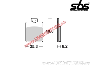 Front brake pads - SBS 202MS (metal / sintered) - (SBS)