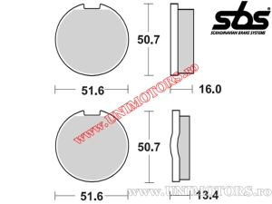 Front brake pads - SBS 518HF (ceramic) - (SBS)