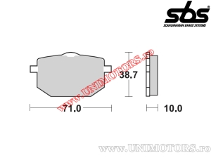 Front brake pads - SBS 596HS (metallic / sintered) - (SBS)