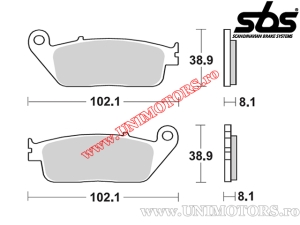 Front brake pads - SBS 627HS (metallic / sintered) - (SBS)