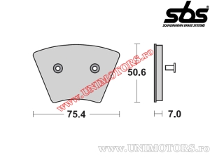 Front brake pads - SBS 679HF (ceramic) - (SBS)
