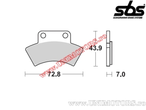 Front brake pads - SBS 717ATS (metallic / sintered) - (SBS)