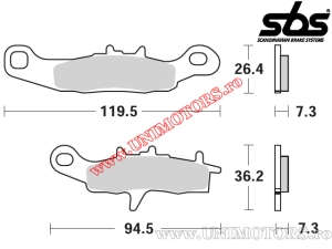 Front brake pads - SBS 726SI (metal / sintered) - (SBS)