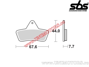 Front brake pads - SBS 758ATS (metal / sintered) - (SBS)