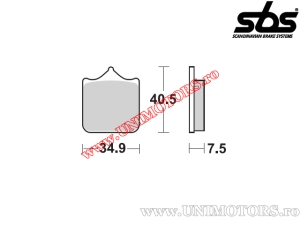 Front brake pads - SBS 762DS (double sintered) - (SBS)