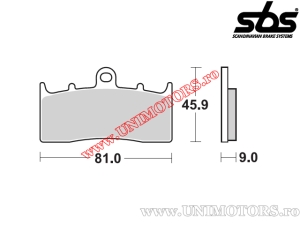 Front brake pads - SBS 778HS (metallic / sintered) - (SBS)