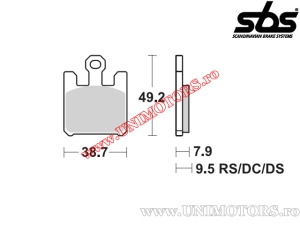 Front brake pads - SBS 788DC (dual carbon) - (SBS)