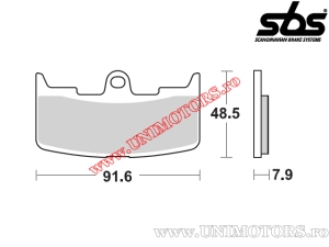 Front brake pads - SBS 795HF (ceramic) - (SBS)