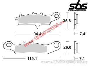 Front brake pads - SBS 801SI (metallic / sintered) - (SBS)