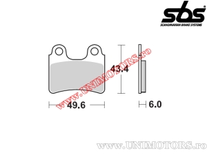 Front brake pads - SBS 802HF (ceramic) - (SBS)
