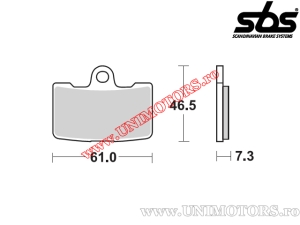 Front brake pads - SBS 856HS (metallic / sintered) - (SBS)