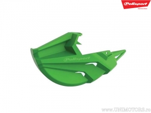 Front lower brake disc guard in green color - Polisport
