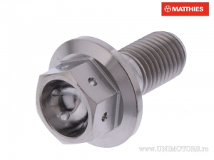 Front pinion screw Pro Bolt M10 x 1.25 x 21.5 mm titanium Racing silver - JM