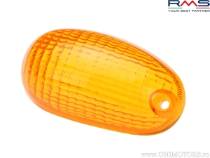 Front Right Orange Turn Signal Glass - Gilera Typhoon / Storm / Piaggio NTT / NRG / Zip Fast Rider / Zip SP - (RMS)