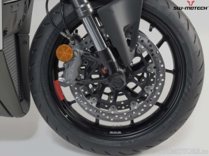 Front Wheel Axle Crash Pad Set - material: polyamide - black - Ducati models ('14-) - SW-Motech