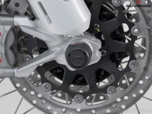 Front Wheel Axle Crash Pad Set - material: polyamide - black - Ducati models - SW-Motech