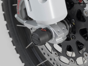 Front Wheel Axle Crash Pad Set - material: polyamide - black - Ducati models - SW-Motech