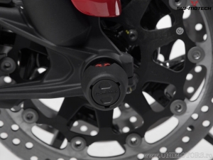 Front Wheel Axle Crashpad Set - material: polyamide - black - Ducati Multistrada V4 ('20-) - SW-Motech