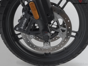 Front Wheel Axle Crashpad Set - material: polyamide - black - Harley-Davidson Pan America ('21-) - SW-Motech