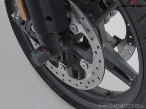 Front Wheel Axle Crashpad Set - material: polyamide - black - Harley-Davidson Pan America ('21-) - SW-Motech