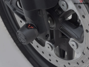 Front Wheel Axle Crashpad Set - material: polyamide - black - Harley-Davidson Pan America ('21-) - SW-Motech