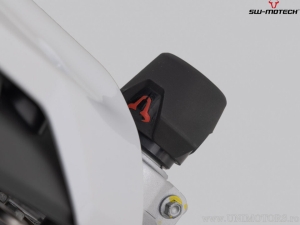 Front Wheel Axle Crashpad Set - material: polyamide - black - Moto Guzzi V100 Mandello/S ('22-) - SW-Motech