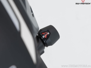 Front Wheel Axle Crashpad Set - material: polyamide - black - Moto Guzzi V85 TT ('19-'21) - SW-Motech