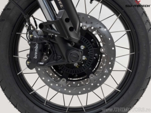 Front Wheel Axle Crashpad Set - material: polyamide - black - Moto Guzzi V85 TT ('21-'23) - SW-Motech