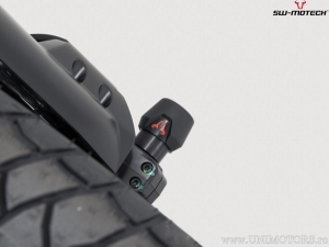 Front Wheel Axle Crashpad Set - material: polyamide - black - Moto Guzzi V85 TT ('21-'23) - SW-Motech
