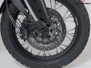 Front Wheel Axle Crashpad Set - material: polyamide - black - Moto Morini X-Cape 650 ('21-) - SW-Motech