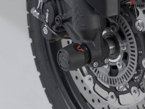 Front Wheel Axle Crashpad Set - material: polyamide - black - Moto Morini X-Cape 650 ('21-) - SW-Motech