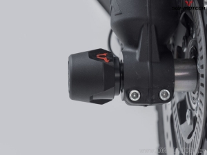 Front Wheel Axle Crashpad Set - material: polyamide - black - Moto Morini X-Cape 650 ('21-) - SW-Motech