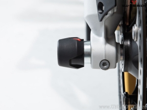 Front Wheel Axle Crashpad Set - material: polyamide - color: black - BMW R 1200 GS / RT / R 1250 GS / RT - SW-Motech