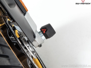 Front Wheel Axle Crashpad Set - material: polyamide - color: black - BMW R 1200 GS / RT / R 1250 GS / RT - SW-Motech