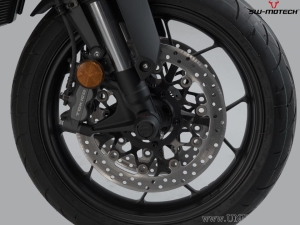 Front Wheel Axle Crashpad Set - material: polyamide - color: black - Honda CB1000R ('18-) - SW-Motech