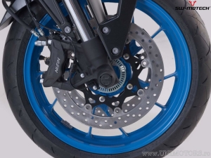 Front Wheel Axle Crashpad Set - material: polyamide - color: black - Suzuki GSX-8S ('22-) - SW-Motech