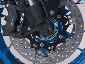 Front Wheel Axle Crashpad Set - material: polyamide - color: black - Suzuki GSX-8S ('22-) - SW-Motech